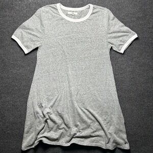 Vans Grey T Shirt Dress Short Sleeve Crew Neck Casual Size S